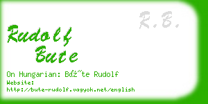 rudolf bute business card